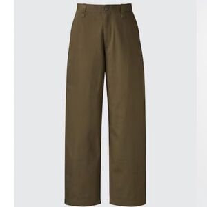 Uniqlo U (Lemaire) men's wide chino pants size 34 in dark olive